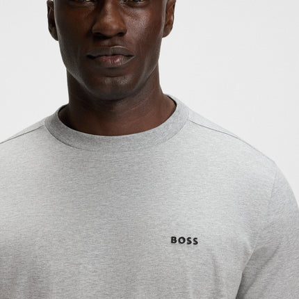 Boss Green Contrast Logo Tee - Grey