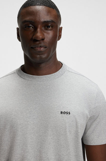 Boss Green Contrast Logo Tee - Grey