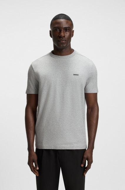 Boss Green Contrast Logo Tee - Grey