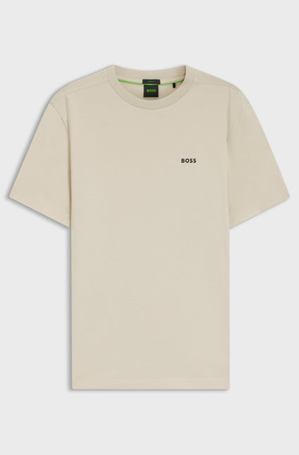 Boss Green Contrast Logo Tee - Beige