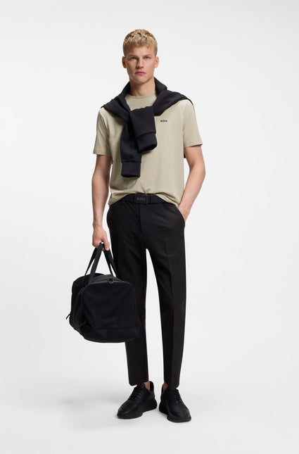 Boss Green Contrast Logo Tee - Beige