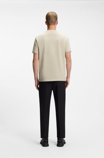 Boss Green Contrast Logo Tee - Beige