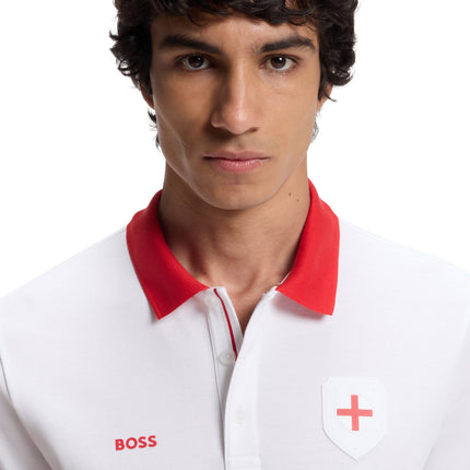 Boss Green England Polo - White
