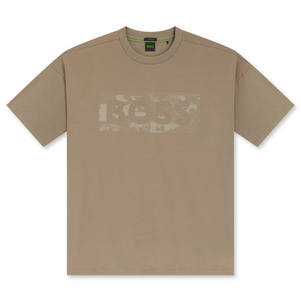 Boss Green Globe Logo Tee - Light Brown