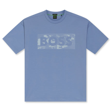 Boss Green Globe Logo Tee - Light Blue