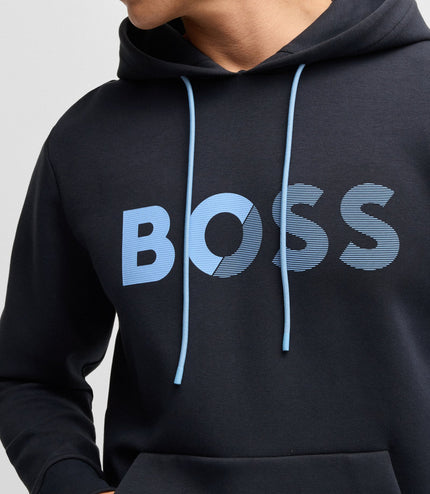 Boss Soody Tape Logo Hoodie - Navy