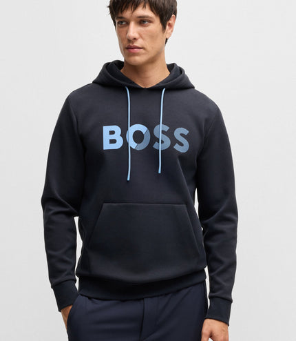 Boss Soody Tape Logo Hoodie - Navy