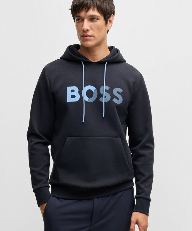 Boss Soody Tape Logo Hoodie - Navy