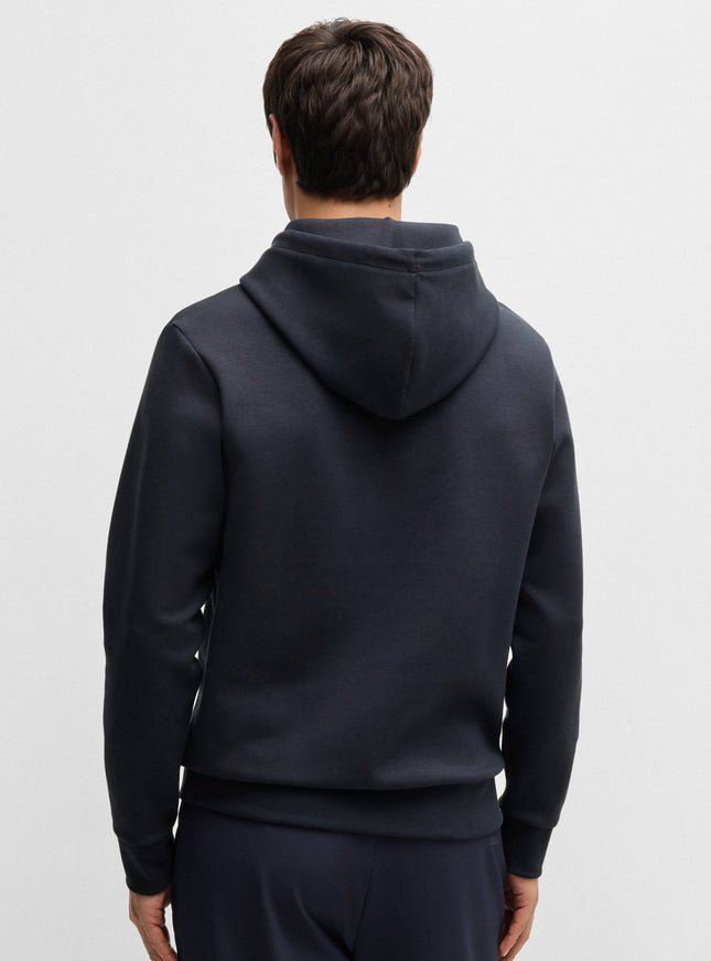 Boss Soody Tape Logo Hoodie - Navy - denim exchange