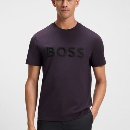 Boss Green Iconic Zone Tee - Dark Purple
