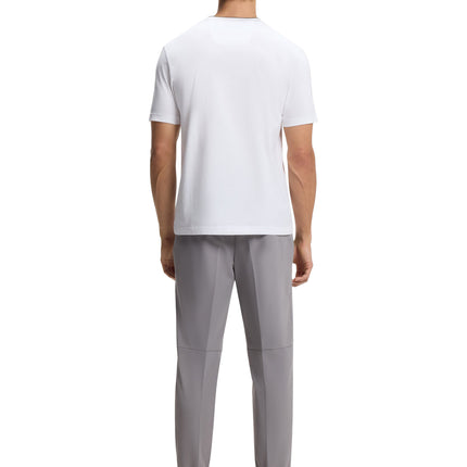 Boss Green Logo Crewneck Tee - White