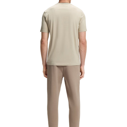 Boss Green Logo Crewneck Tee - Light Beige