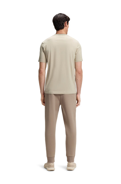 Boss Green Logo Crewneck Tee - Light Beige