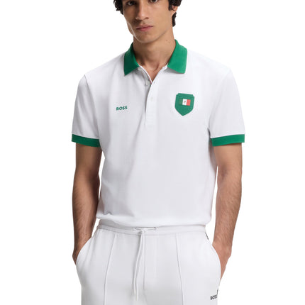 Boss Green Mexico Polo - White