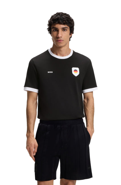 Boss Green Germany Cotton Stretch Tee - Black