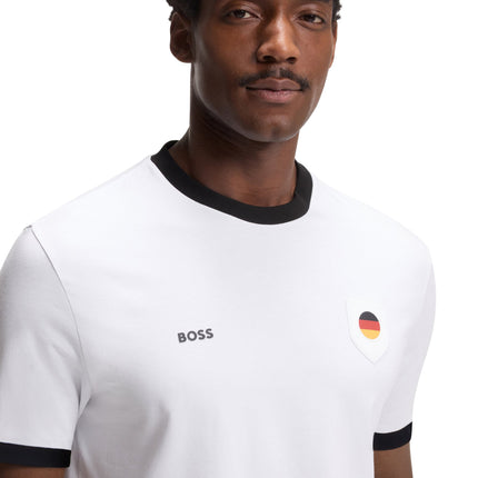 Boss Green Germany Cotton Stretch Tee - White