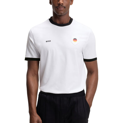 Boss Green Germany Cotton Stretch Tee - White