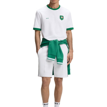 Boss Green Mexico Cotton Stretch Tee - White