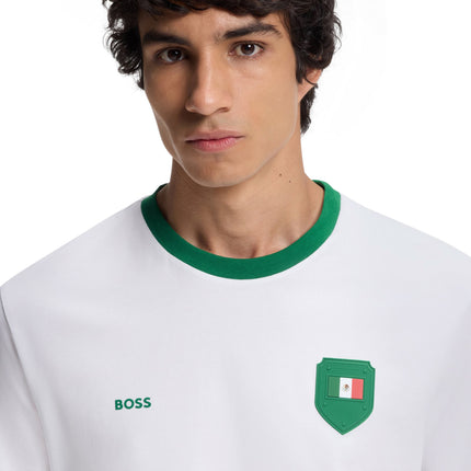 Boss Green Mexico Cotton Stretch Tee - White