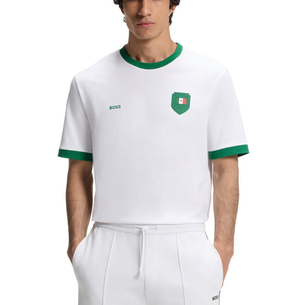 Boss Green Mexico Cotton Stretch Tee - White
