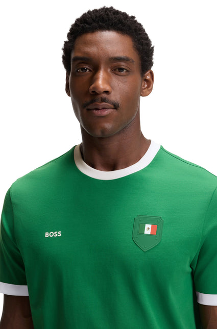 Boss Green Mexico Cotton Stretch Tee - Green