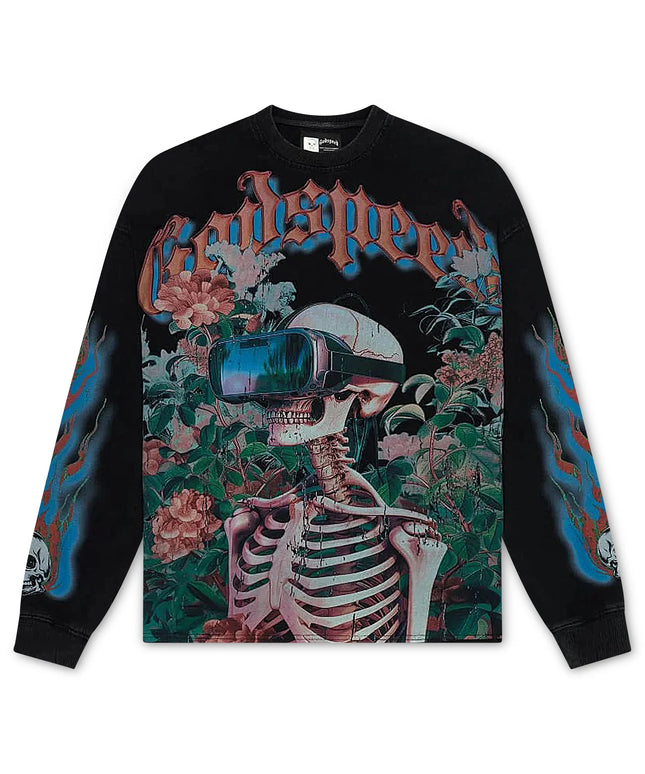 Godspeed Vision Flowers Long Sleeve - Black Wash