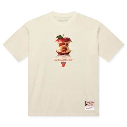 Mitchell & Ness Court Knicks Apple Tee - Cream