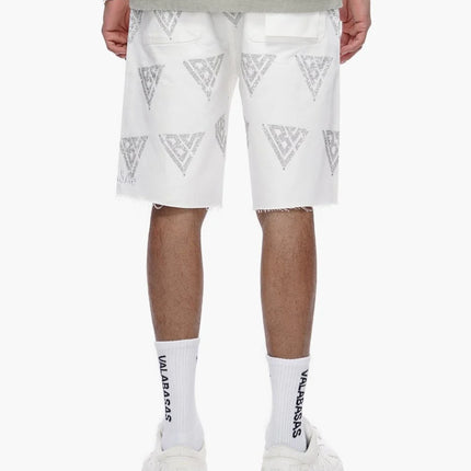 Valabasas Palace Rhinestone Shorts - White