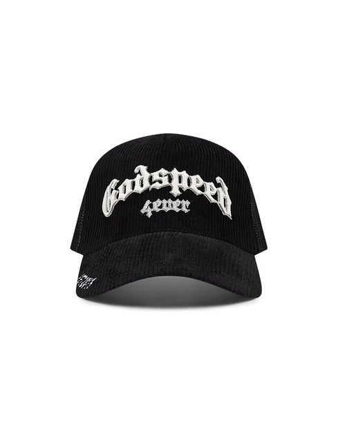 Godspeed GS Forever Corduroy Trucker Hat - Black