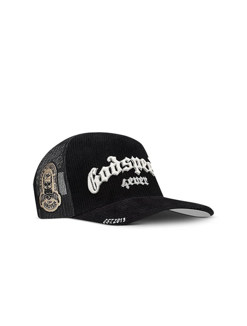 Godspeed GS Forever Corduroy Trucker Hat - Black