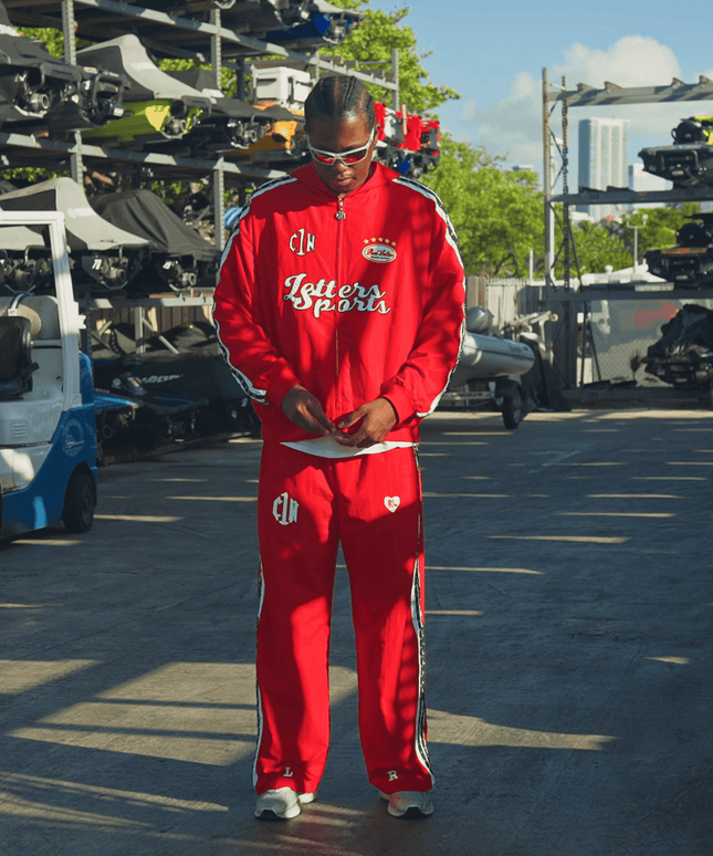 Red Letters x Cam Newton Rhinestone Pants - Red