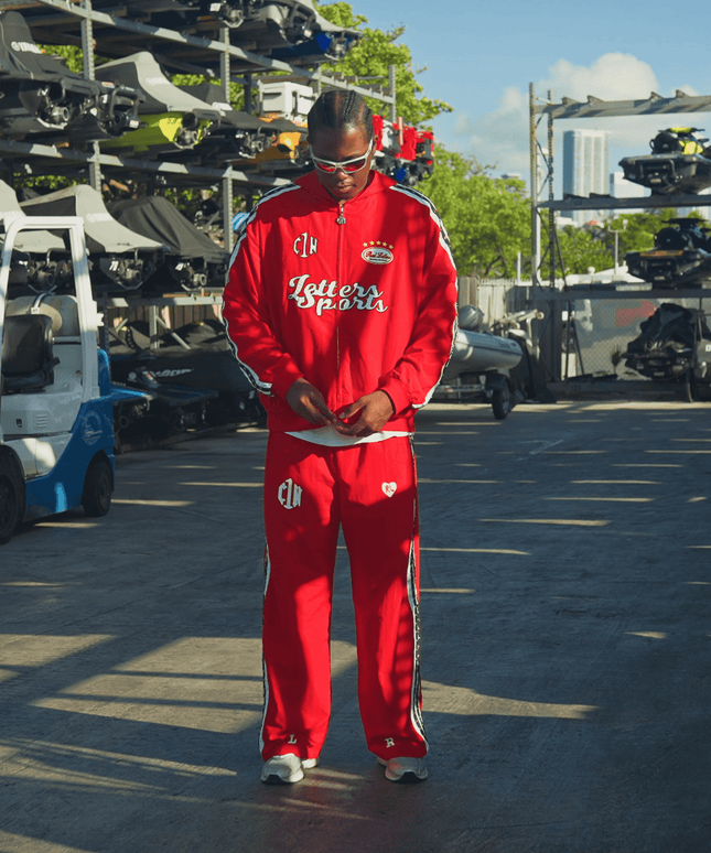 Red Letters x Cam Newton Rhinestone Hoodie - Red