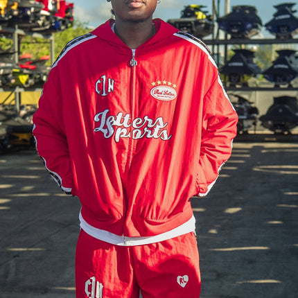 Red Letters x Cam Newton Rhinestone Hoodie - Red