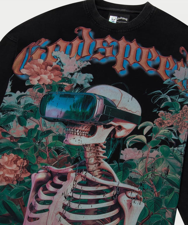 Godspeed Vision Flowers Long Sleeve - Black Wash